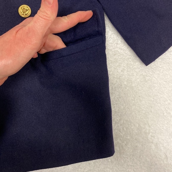 Vintage Sears nautical navy sailor pea coat size 2 - Picture 3 of 9